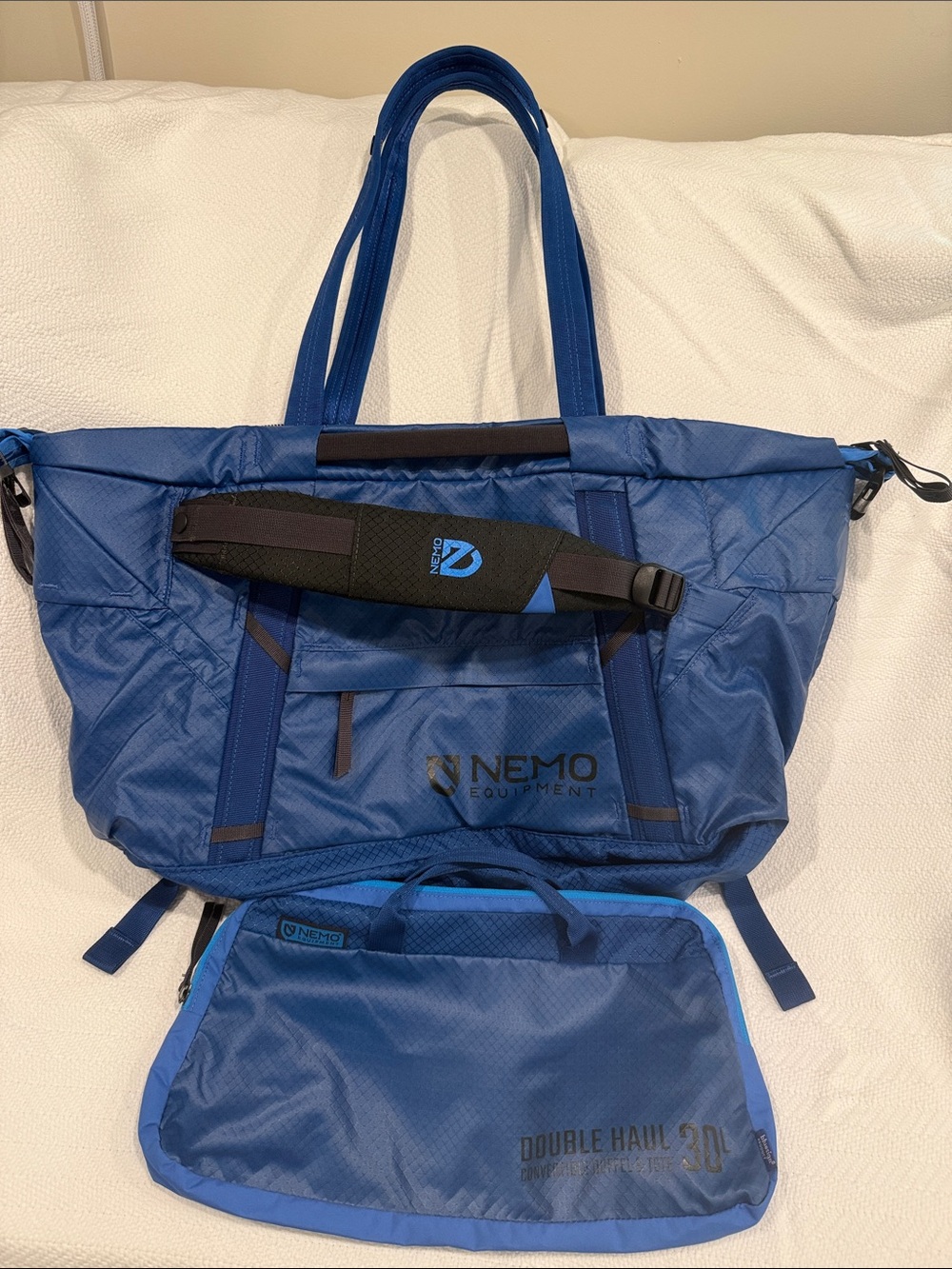 NEMO Equipment Double Haul 30L Travel Tote in Deep Blue